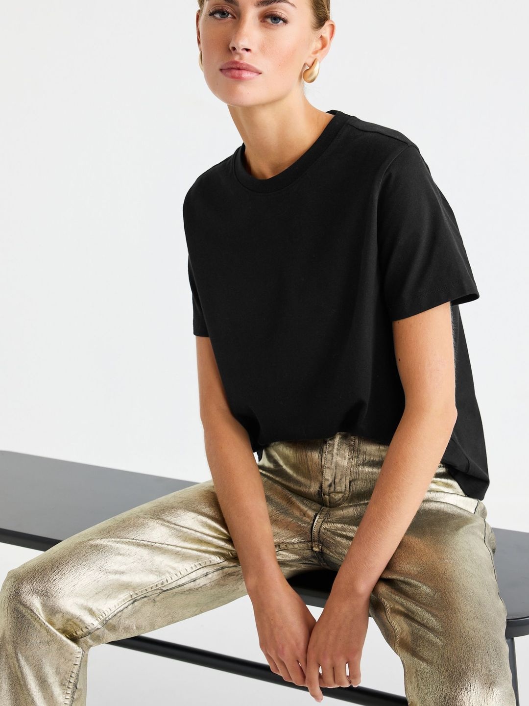 

NEXT Pure Cotton T-shirt, Black