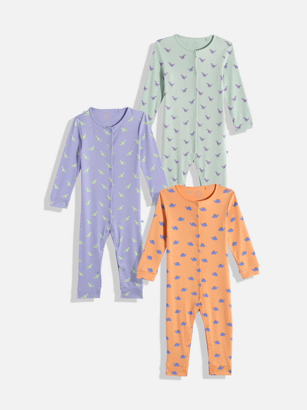

NEXT Infant Boys Pack of 3 Conversational Printed Rompers, Green