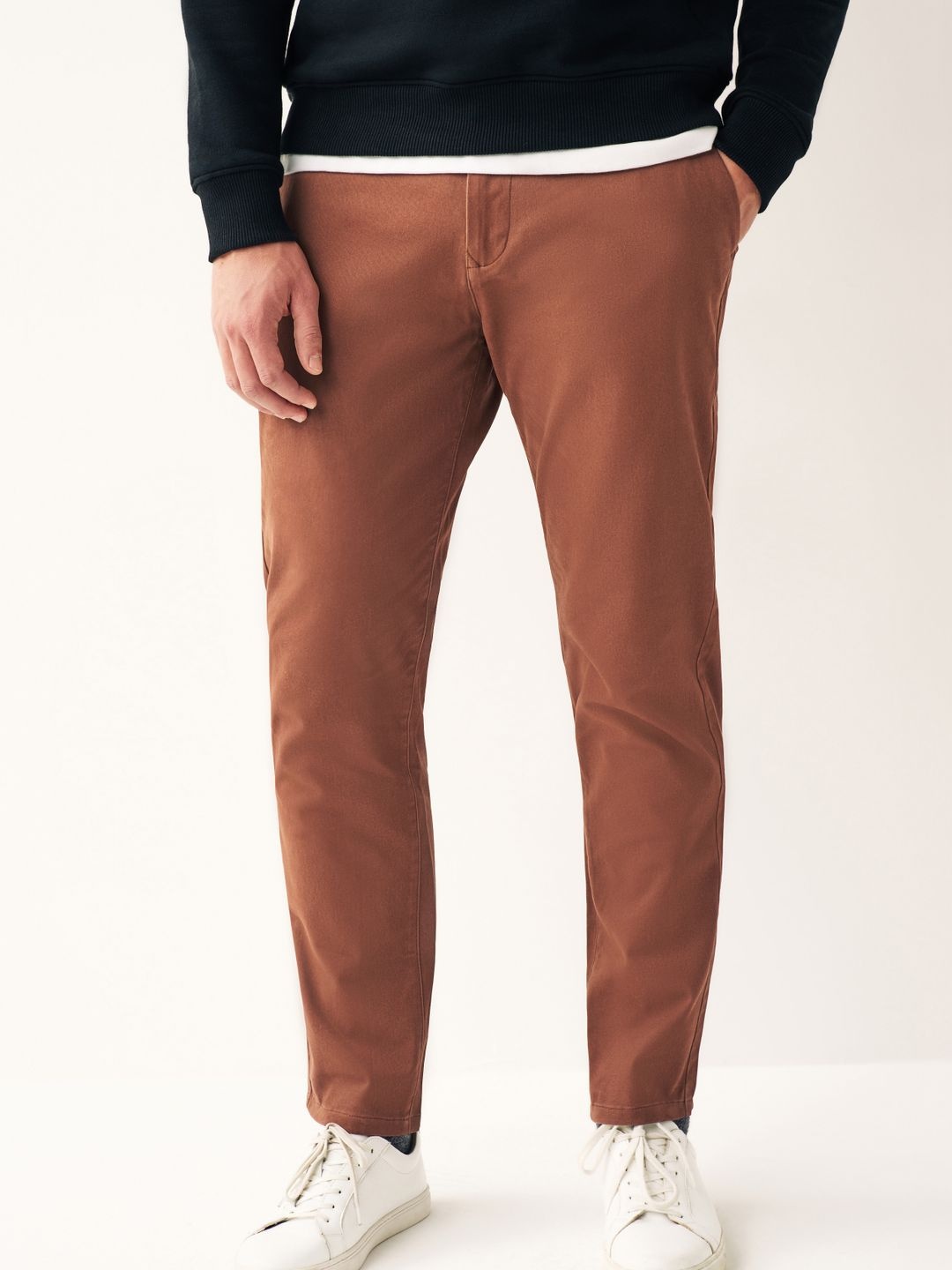 

NEXT Men Slim Fit Trousers, Brown