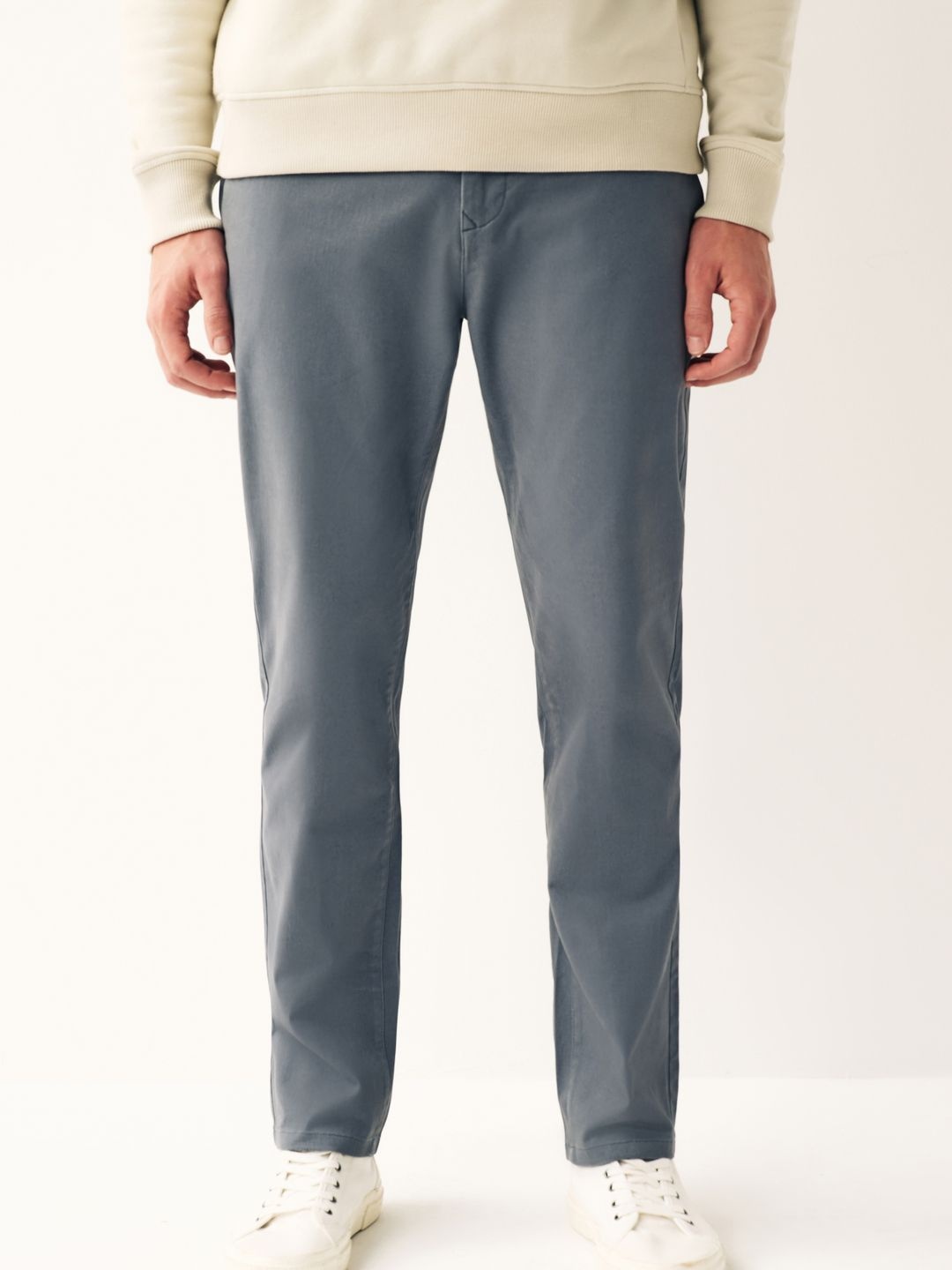 

NEXT Men Straight Fit Regular Trousers, Grey