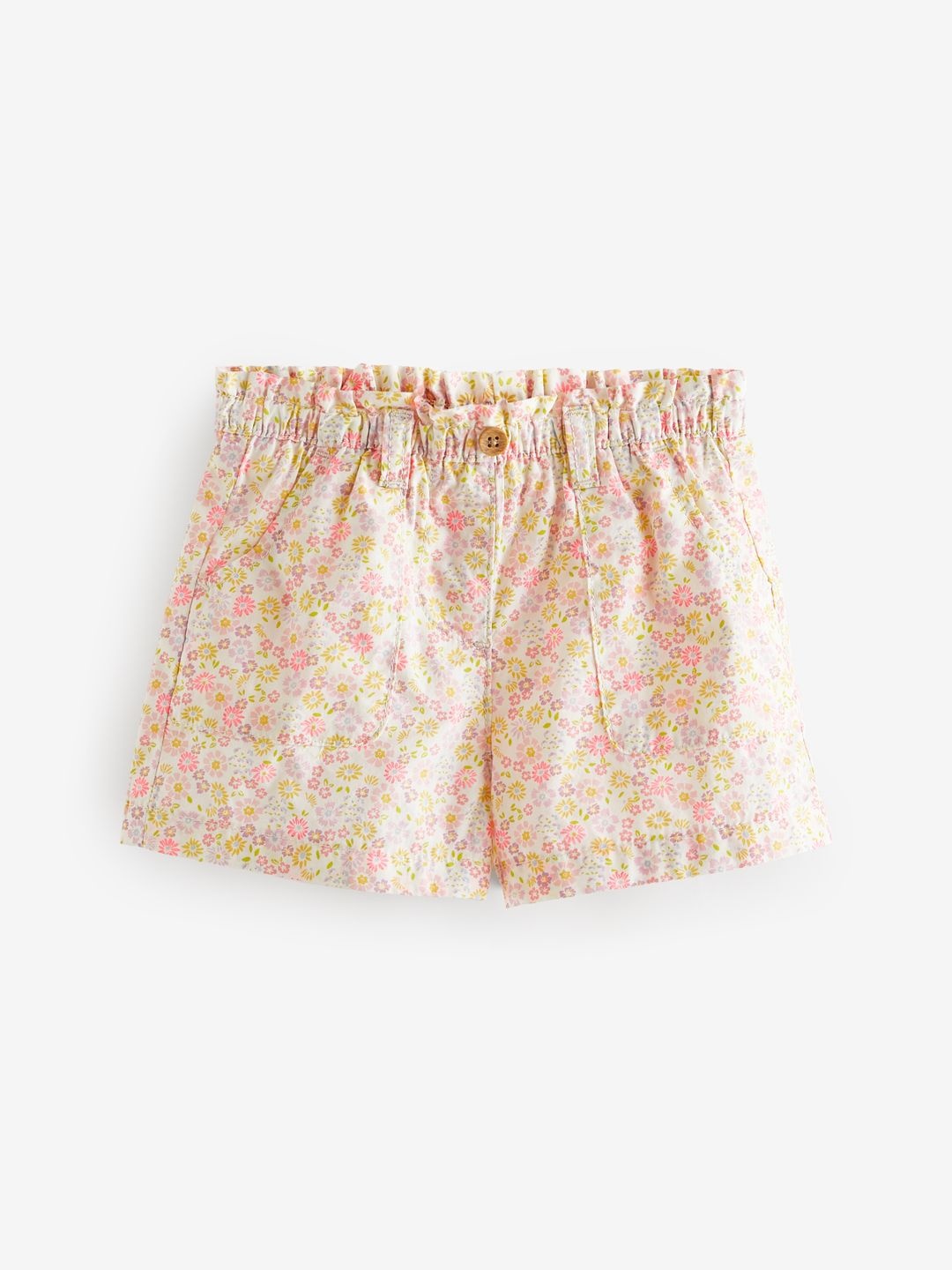 

NEXT Infants Girls Floral Printed Shorts, White