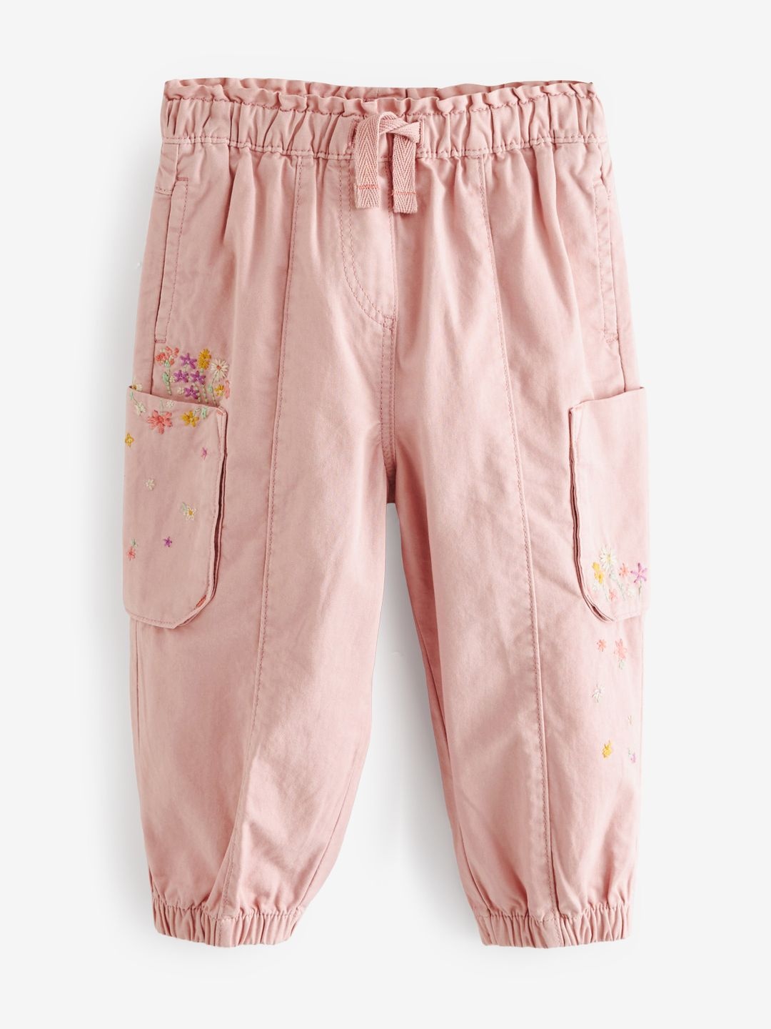 

NEXT Infant Floral Embroidered Cargos Trousers, Pink