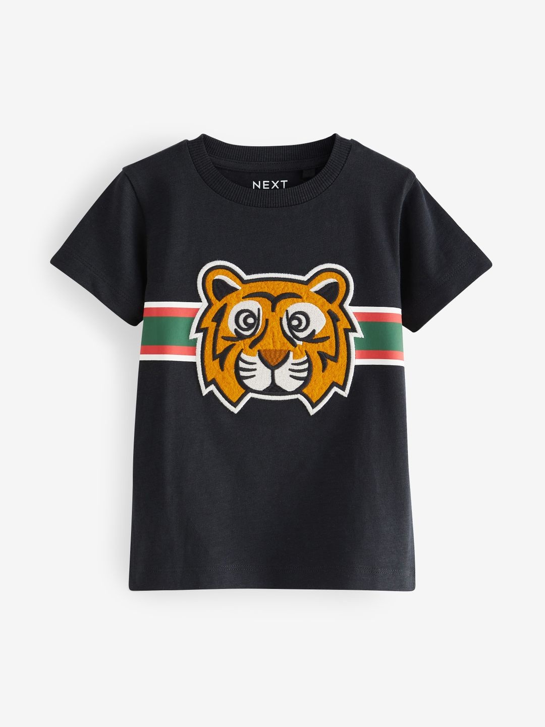 

NEXT Boys Embroidered Pure Cotton T-shirt, Black
