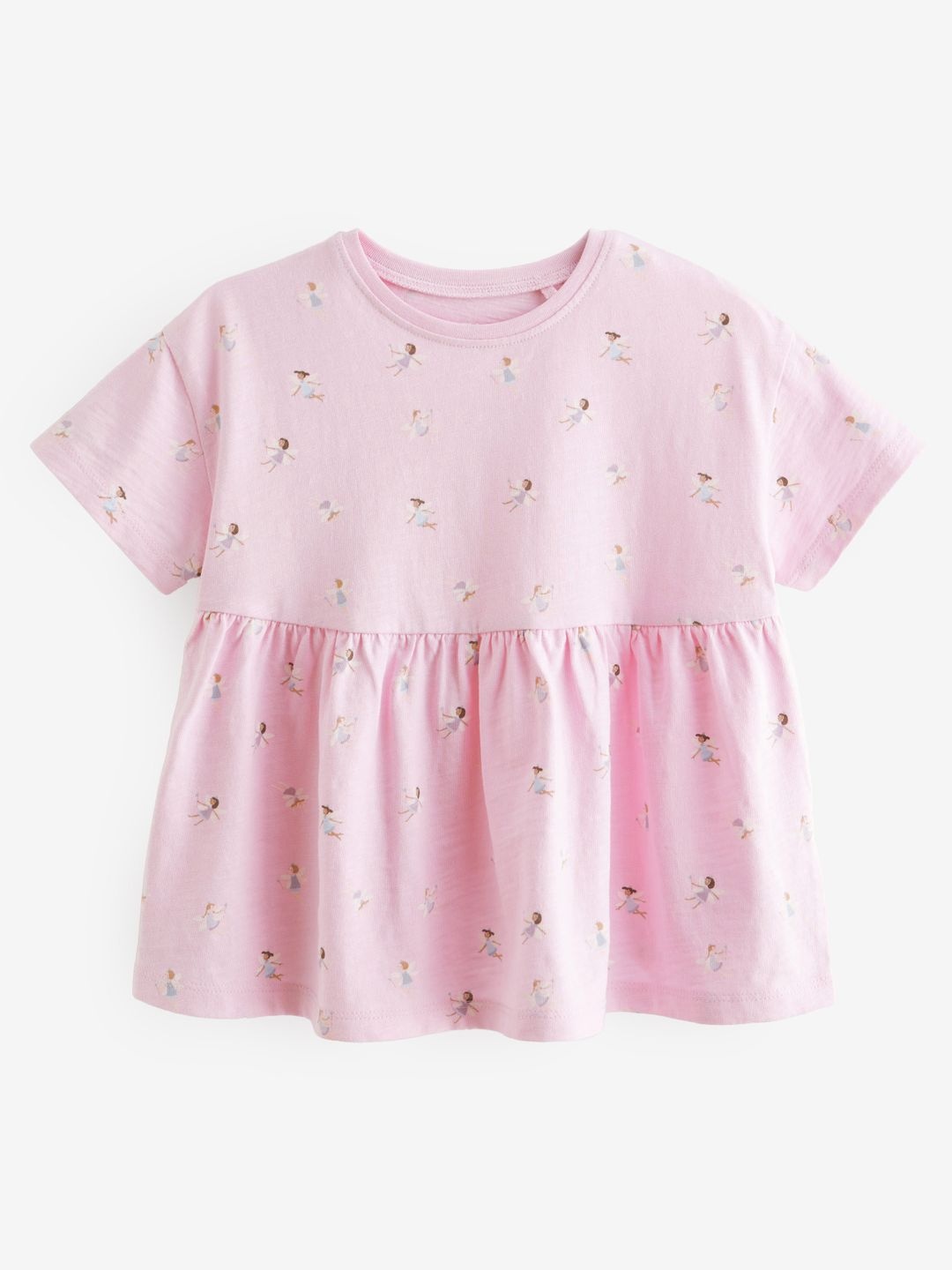 

NEXT Girls Printed Pure Cotton Top, Pink