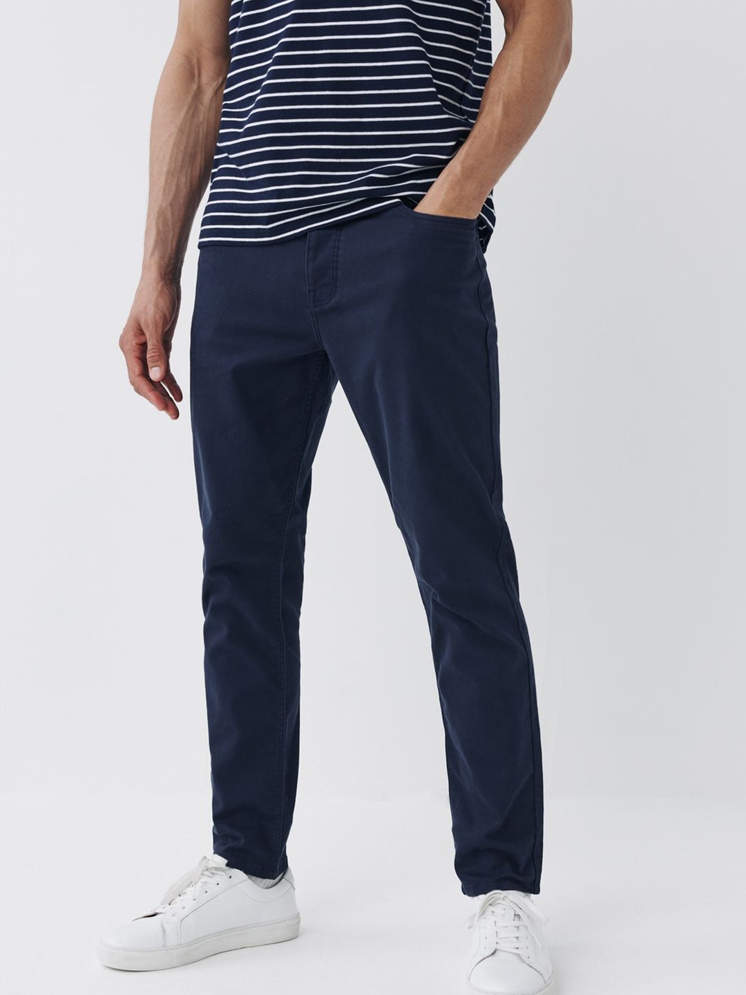 

NEXT Men Slim Fit Chinos Trousers, Navy blue