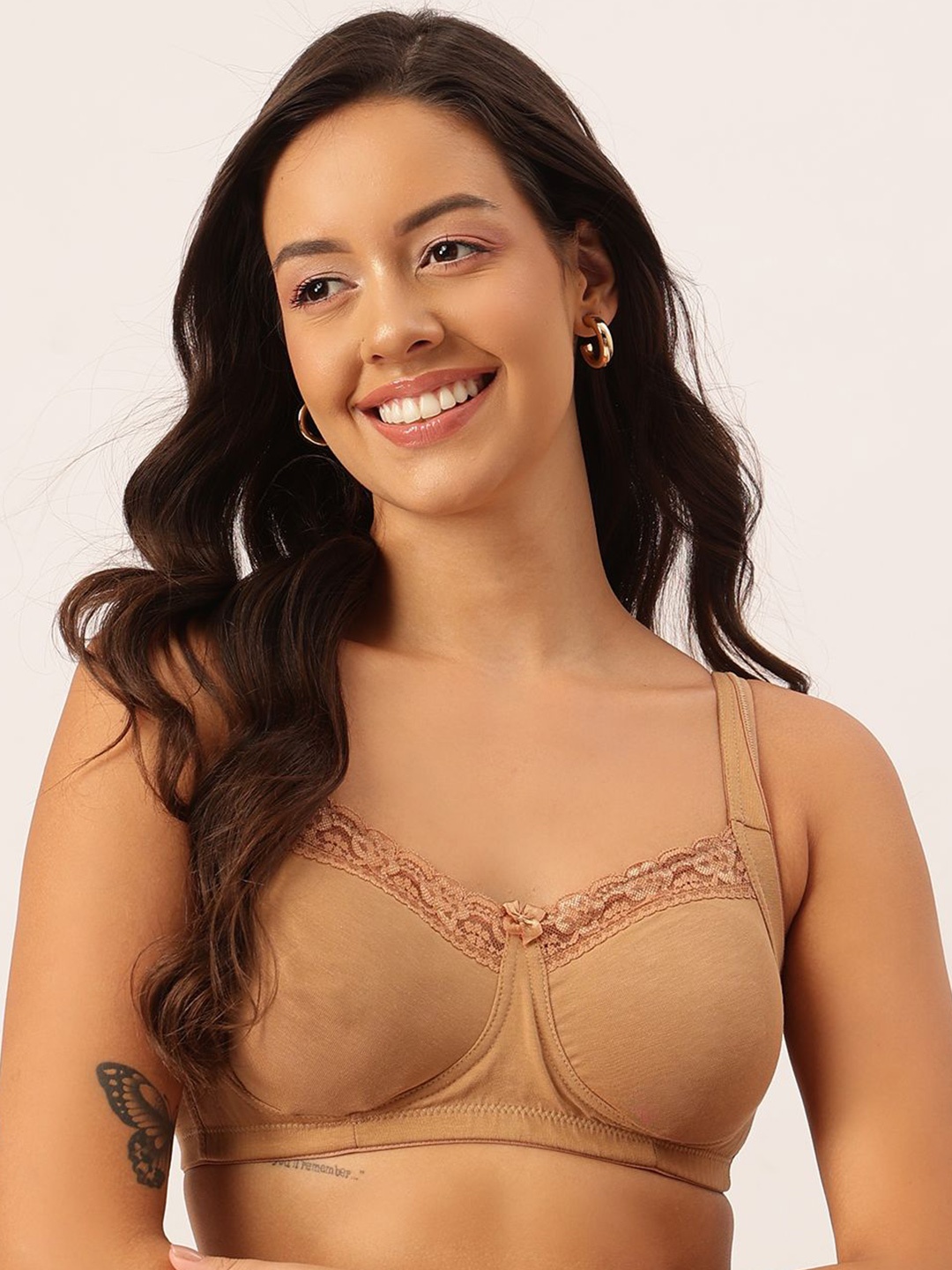 

DressBerry Floral Bra Full Coverage, Beige