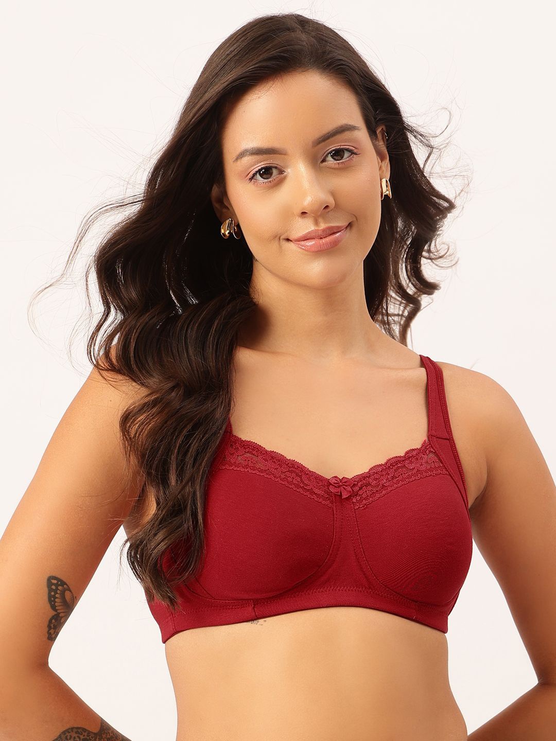 

DressBerry Bra Full Coverage Lightly Padded, Maroon