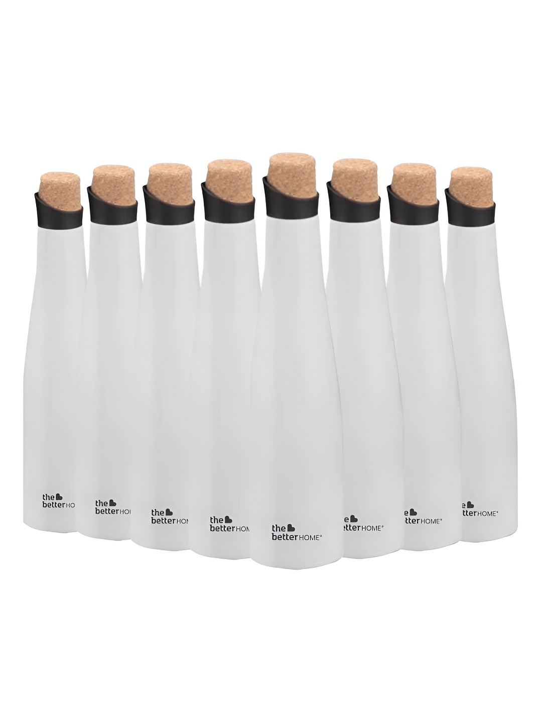 The Better Home White 8 Pieces Stainless Steel Water Bottle 750 ml