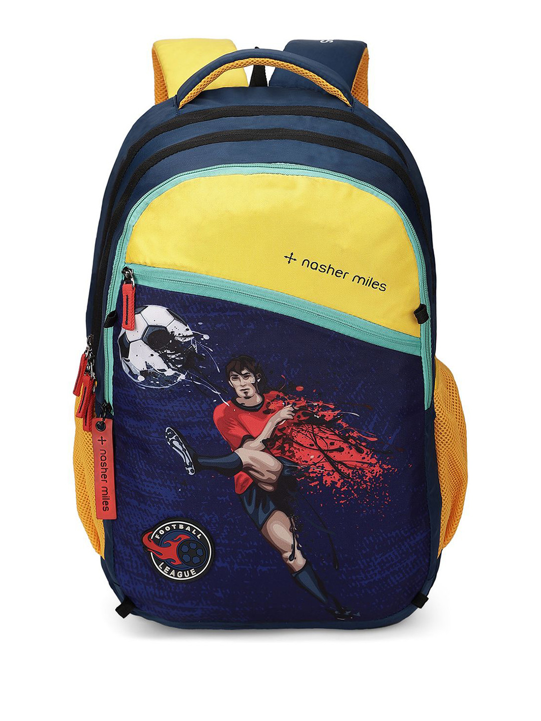 

Nasher Miles Unisex Graphic Backpack, Navy blue