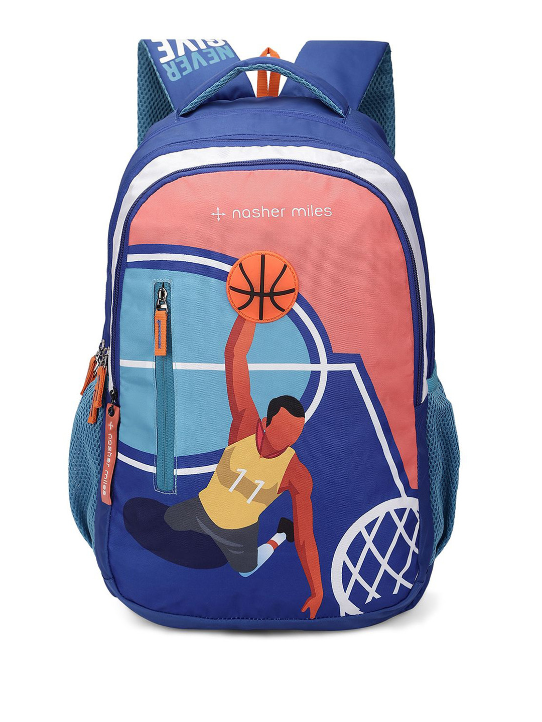 

Nasher Miles Unisex Graphic Backpack, Blue