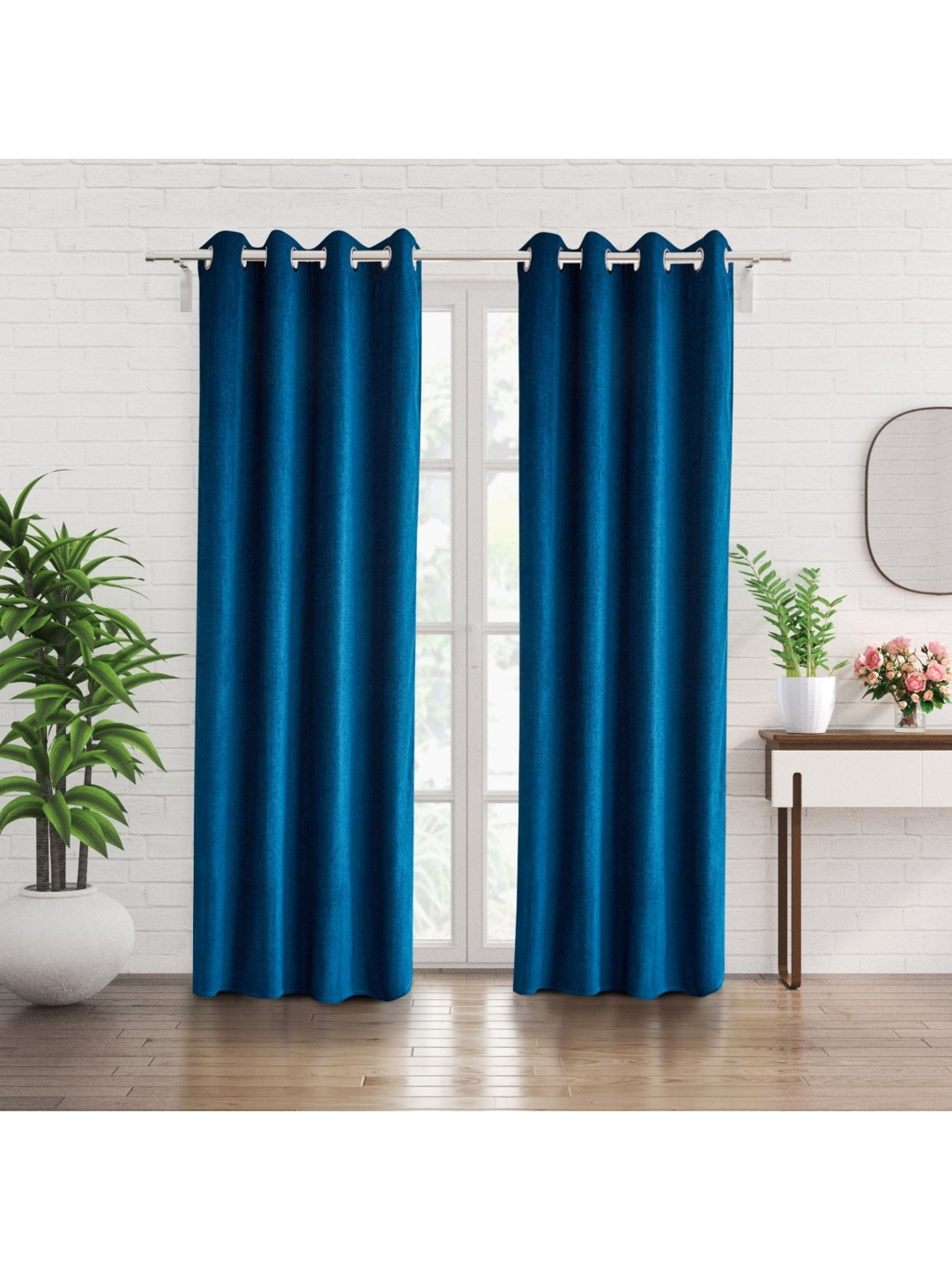 

Home Centre Blue Room Darkening Door Curtain