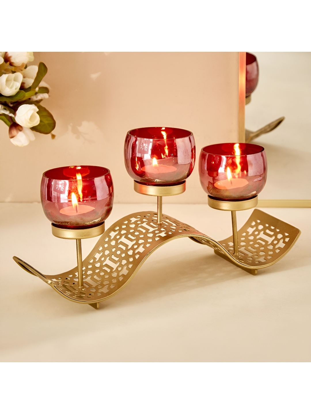 

Home Centre Gold-Toned Candle Holder