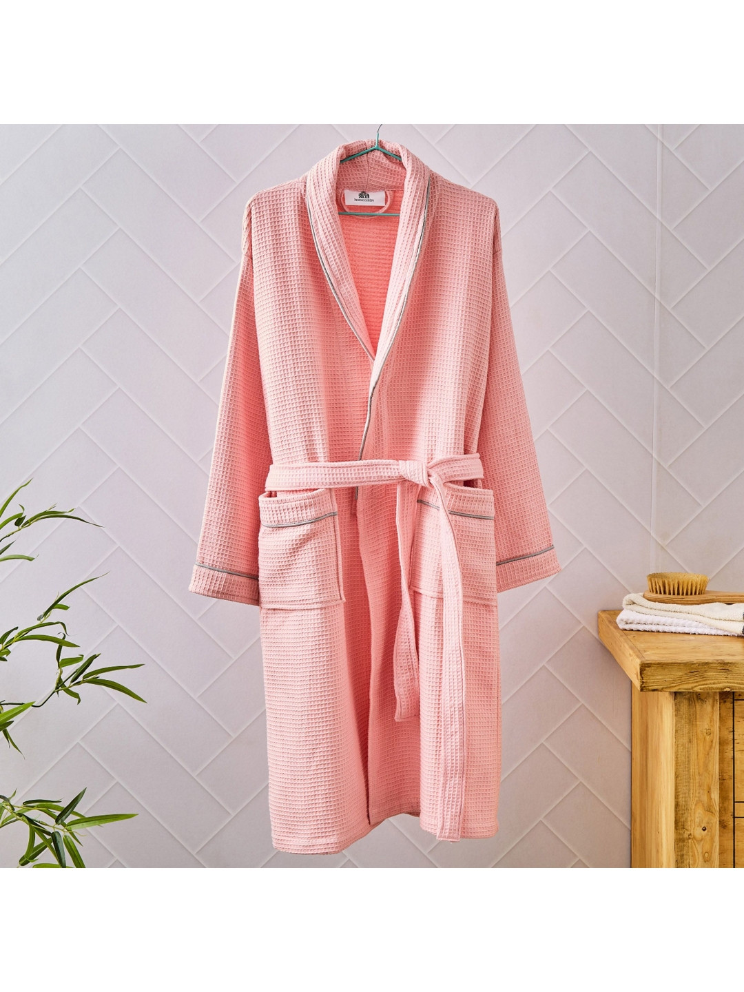 

Home Centre Solid Pure Cotton Bath Robe, Peach