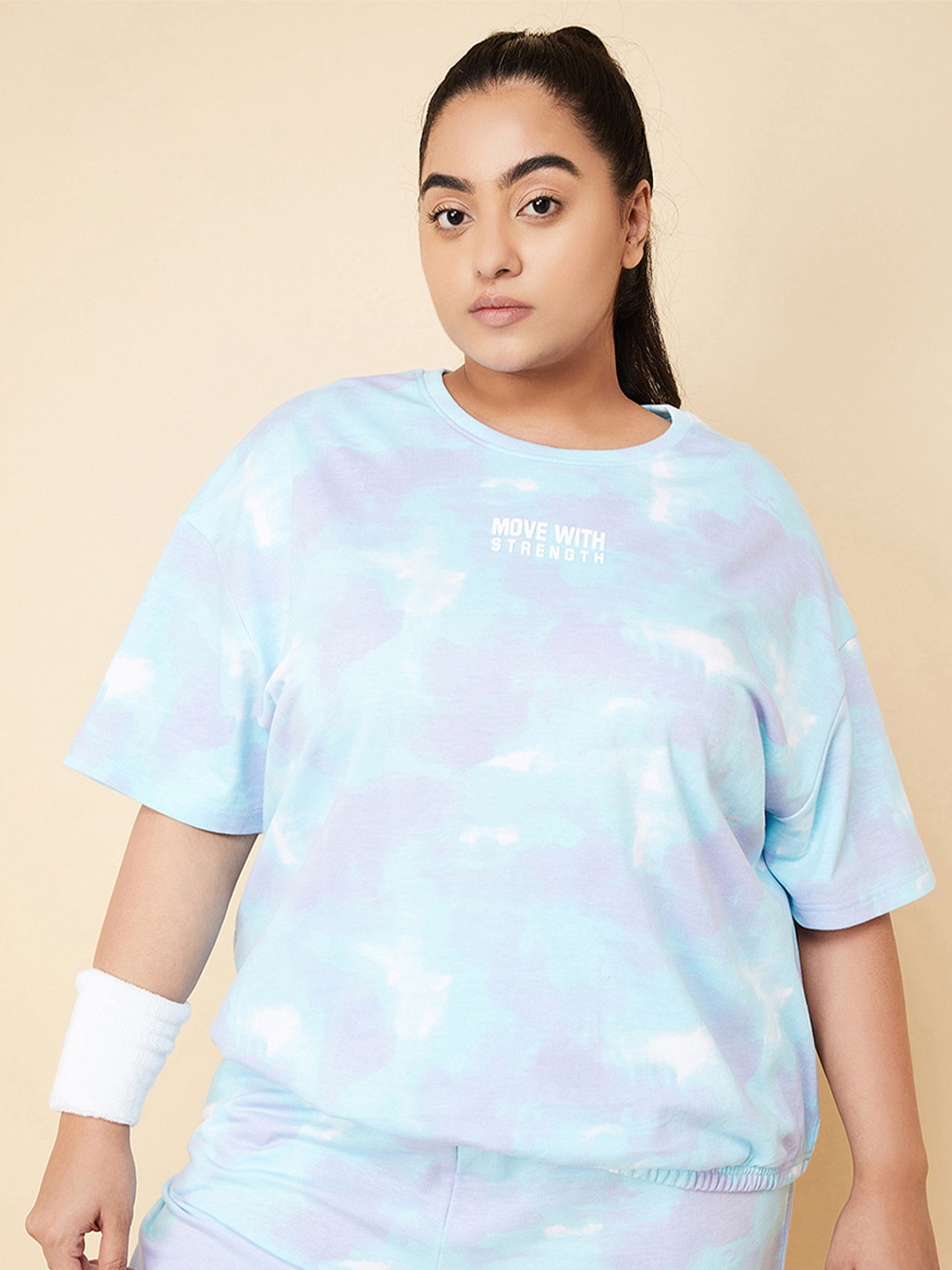 

max Women Typography Printed T-shirt, Blue