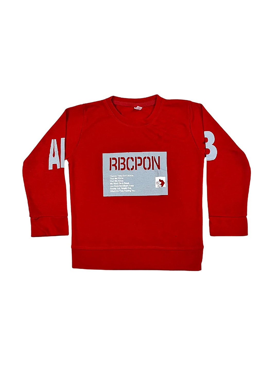 BAESD Boys Printed Applique T-shirt, Red