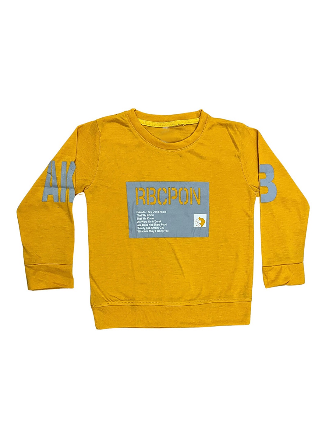 

BAESD Boys Printed Applique T-shirt, Yellow