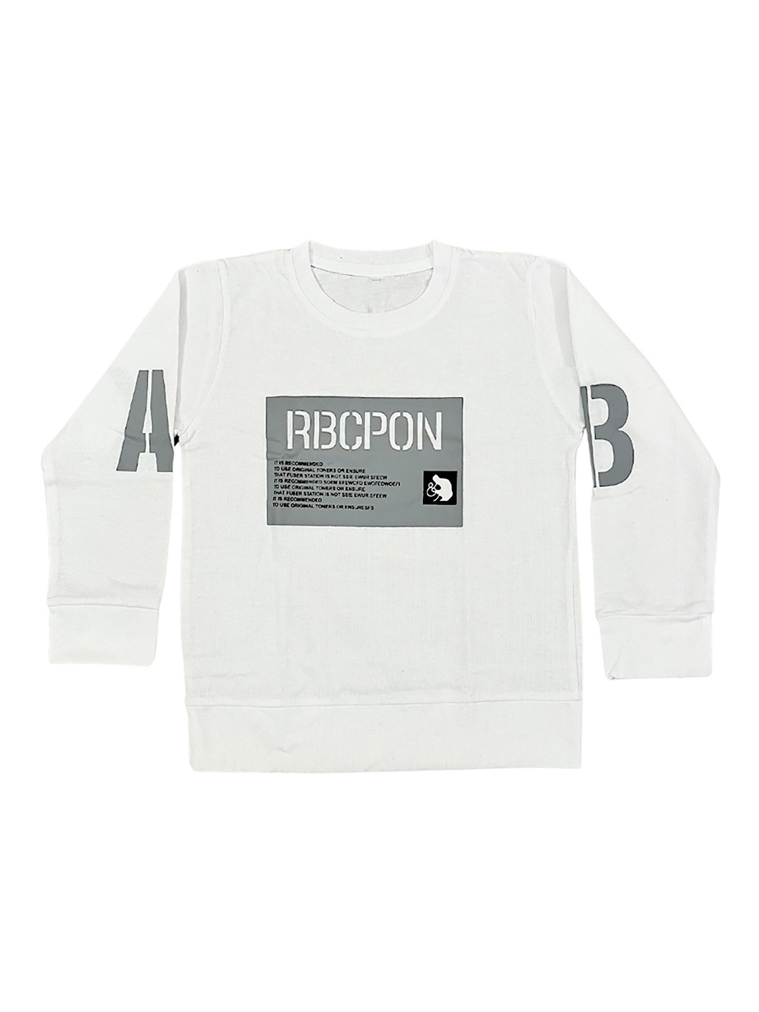 BAESD Boys Typography Printed V-Neck Pockets T-shirt, White