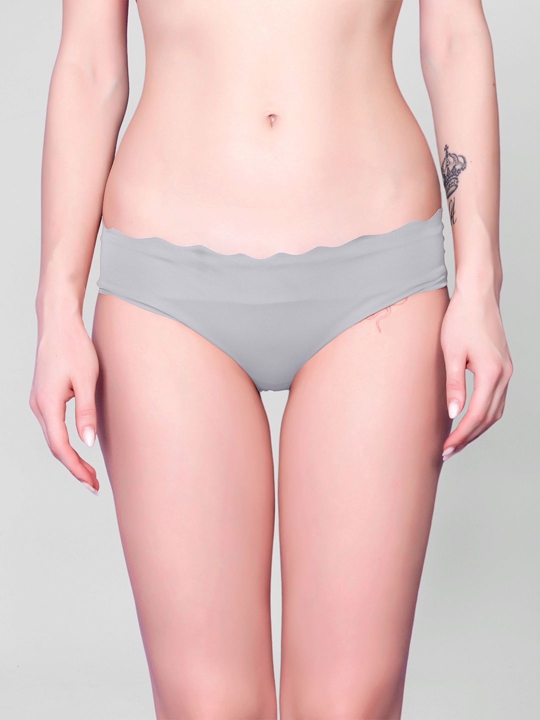 

Flenzy Mid Rise Hipster Brief- GP101_GR, Grey