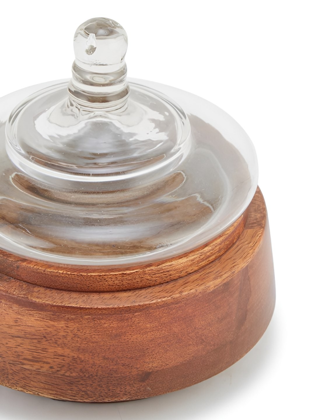 

Fabindia Arali Brown Wood Container With Lid