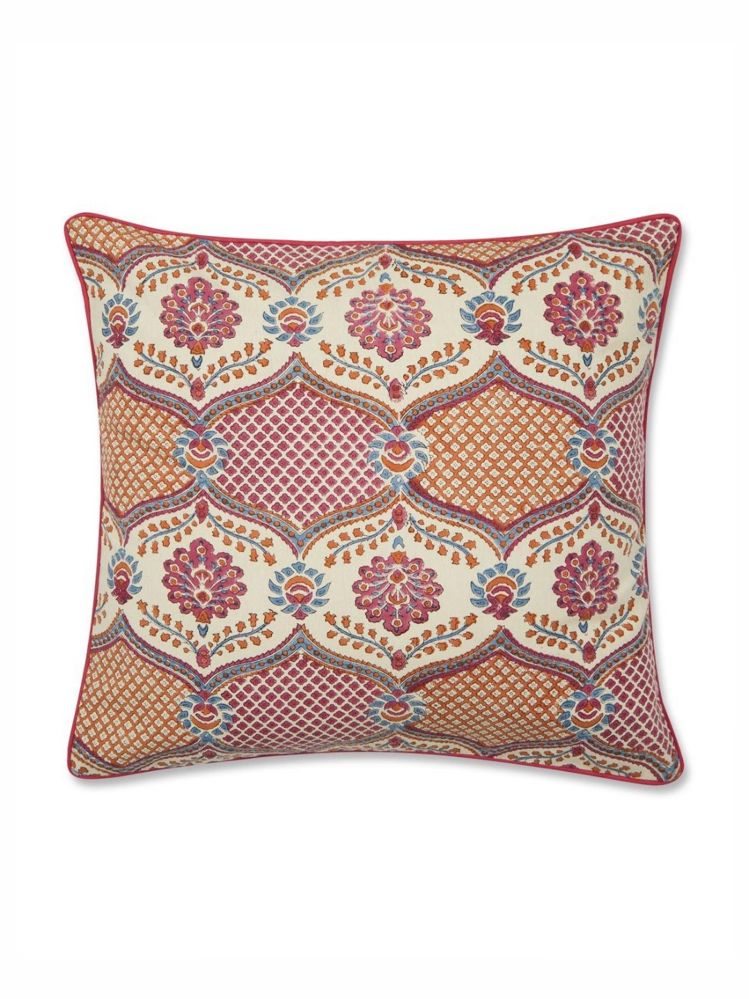 

Fabindia Multicoloured Ethnic Motifs Square Cushion Covers, Multi