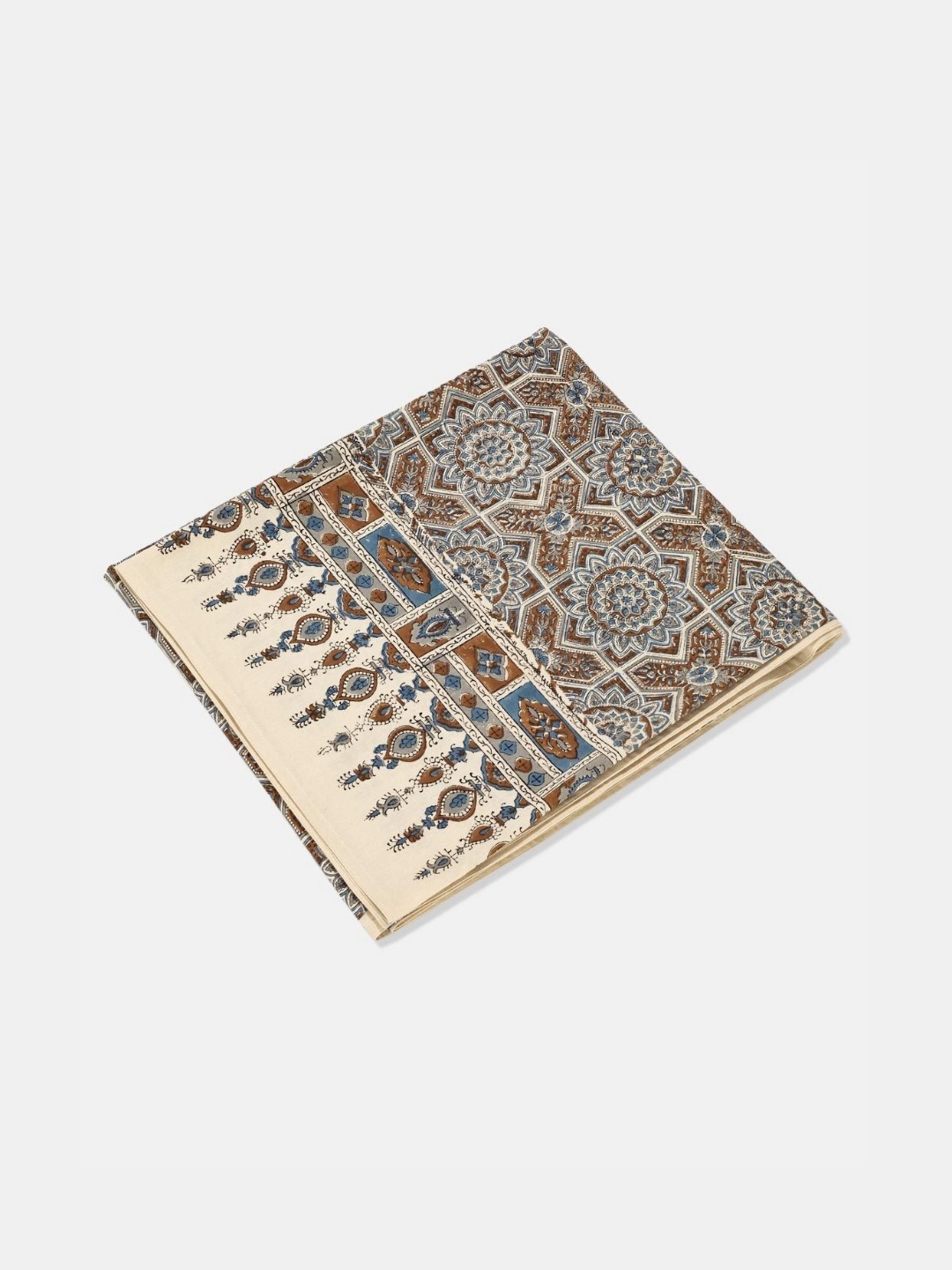 

Fabindia Cream-Coloured Ethnic Motifs Cotton 6-Seater Table Cover