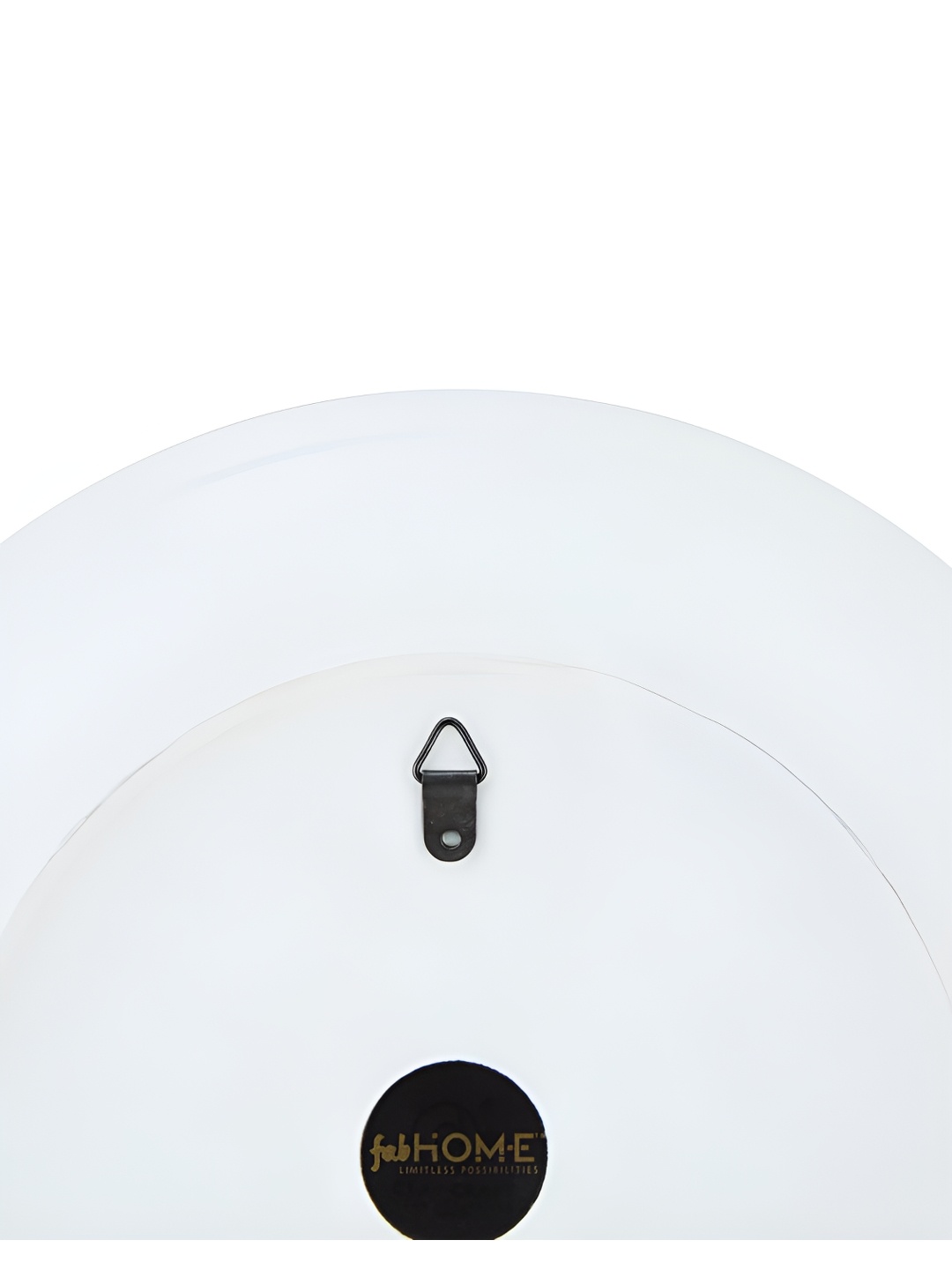 Fabindia White & Red Printed Ceramic Round Wall Plate