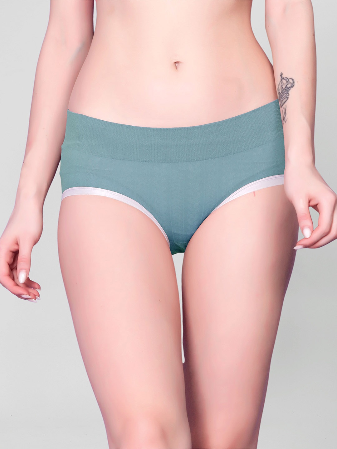

Flenzy Mid-Rise Seamless Hipster Briefs GP102_BL, Blue