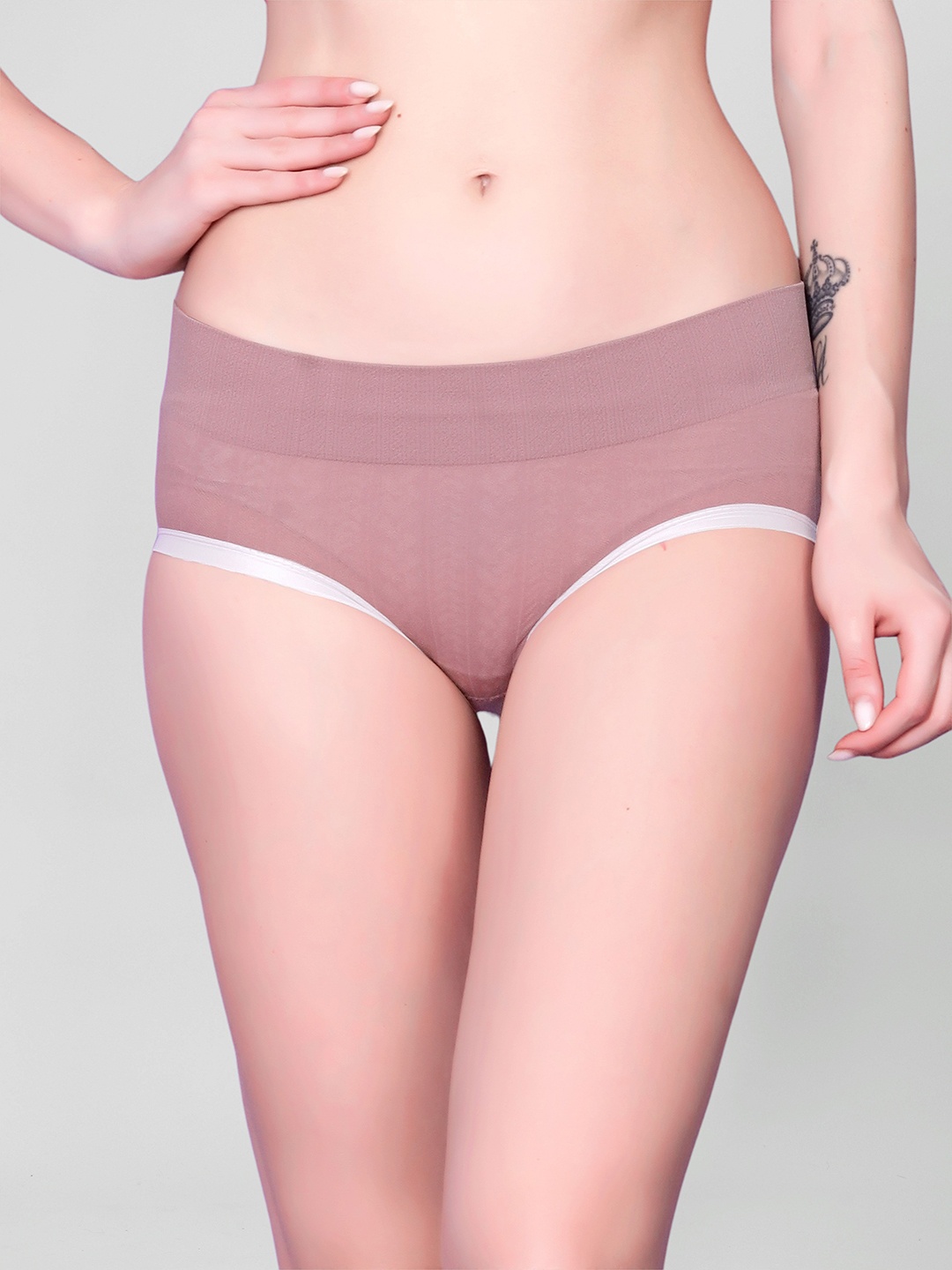 

Flenzy Mid-Rise Seamless Hipster Briefs GP102_PK, Pink