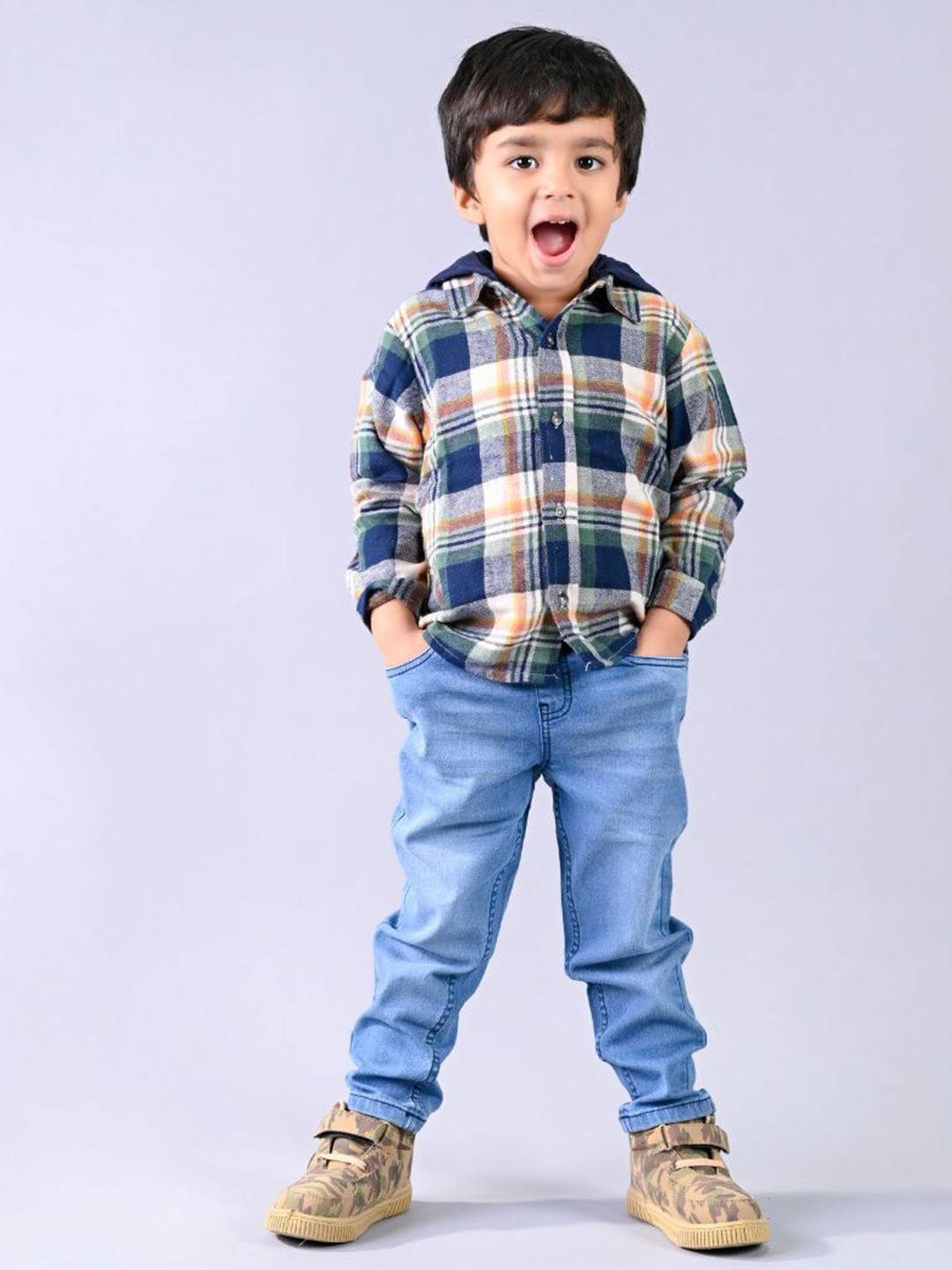 

Sweetlime By AS Boys Tartan Checks Opaque Checked Casual Shirt, Multi