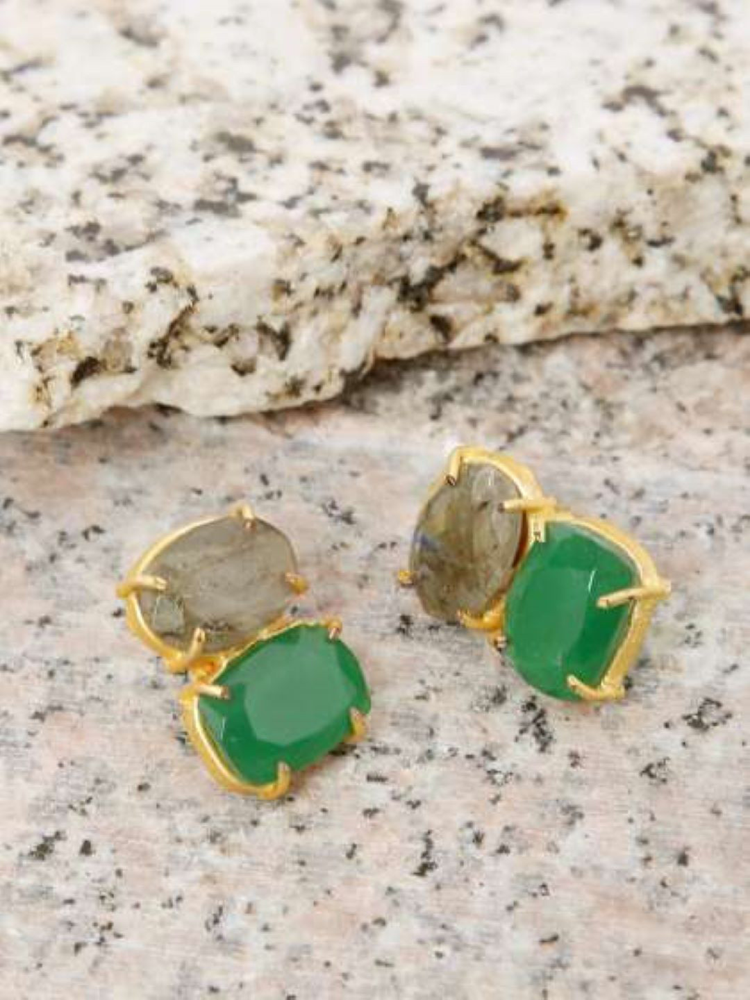 

XAGO Contemporary Studs Earrings, Green