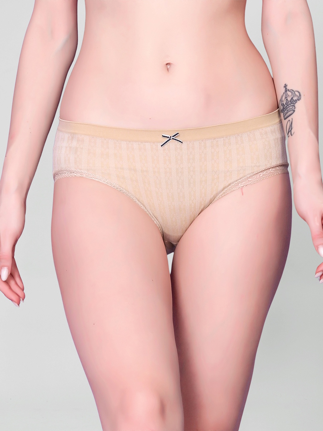 

Flenzy Mid-Rise Hipster Seamless Briefs GP107_SK, Beige