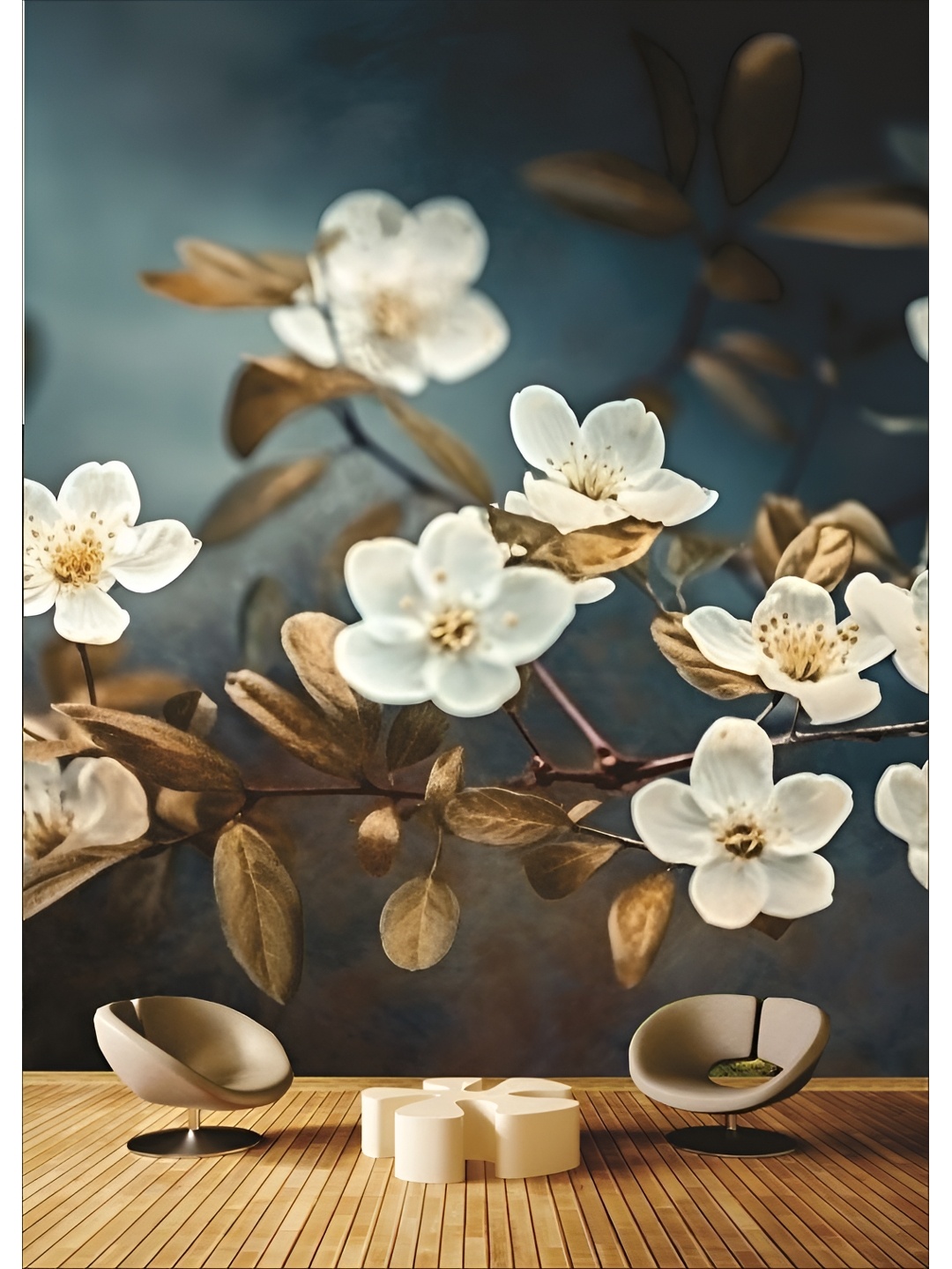 

Aura White & Blue Printed Self-Adhesive Wall Sicker