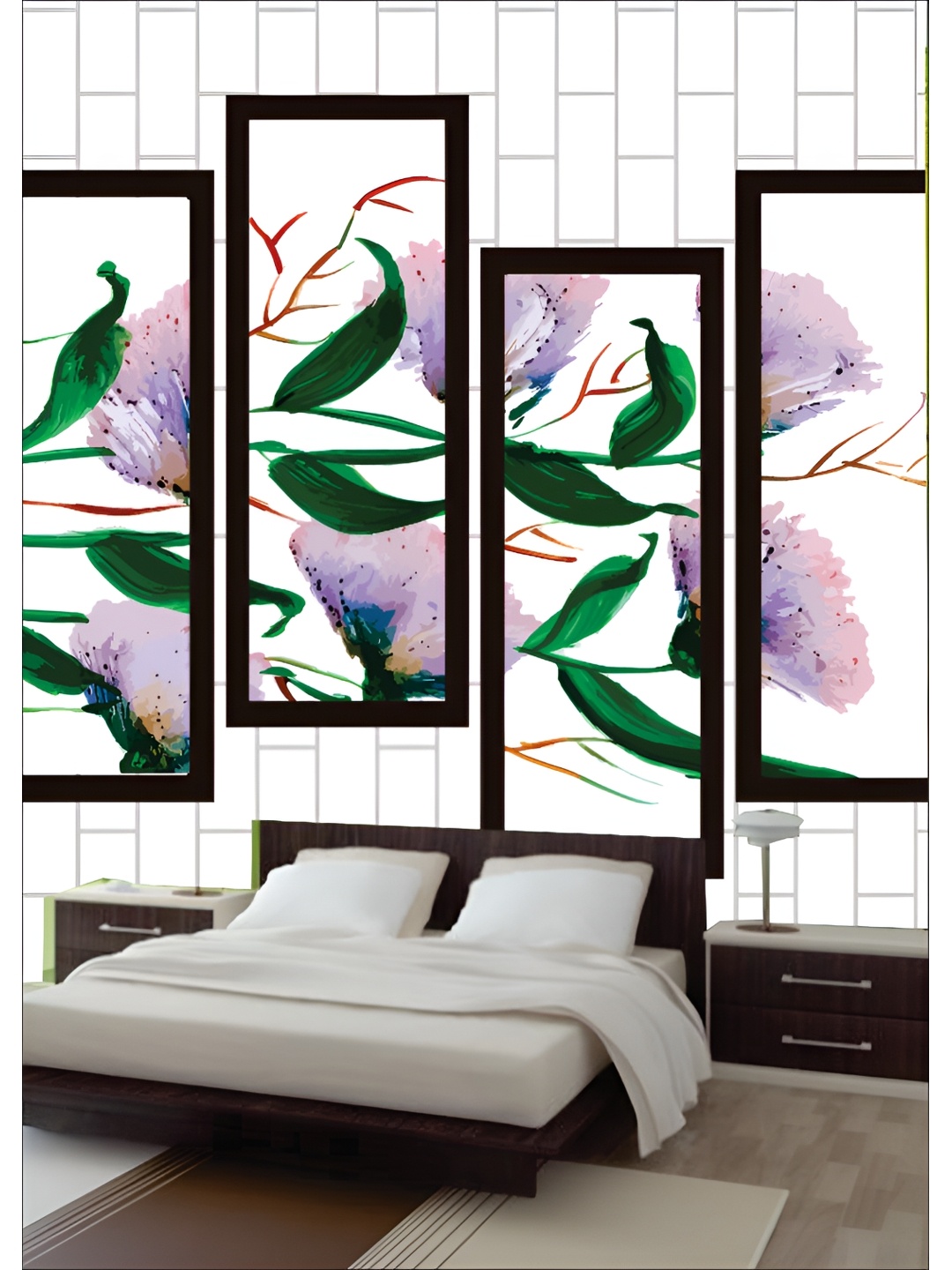 

Aura White & Green Printed Self Adhesive Wall Sticker