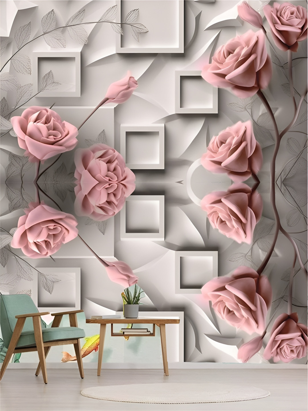 

Aura Grey & Pink Printed Self-Adhesive Wall Sicker