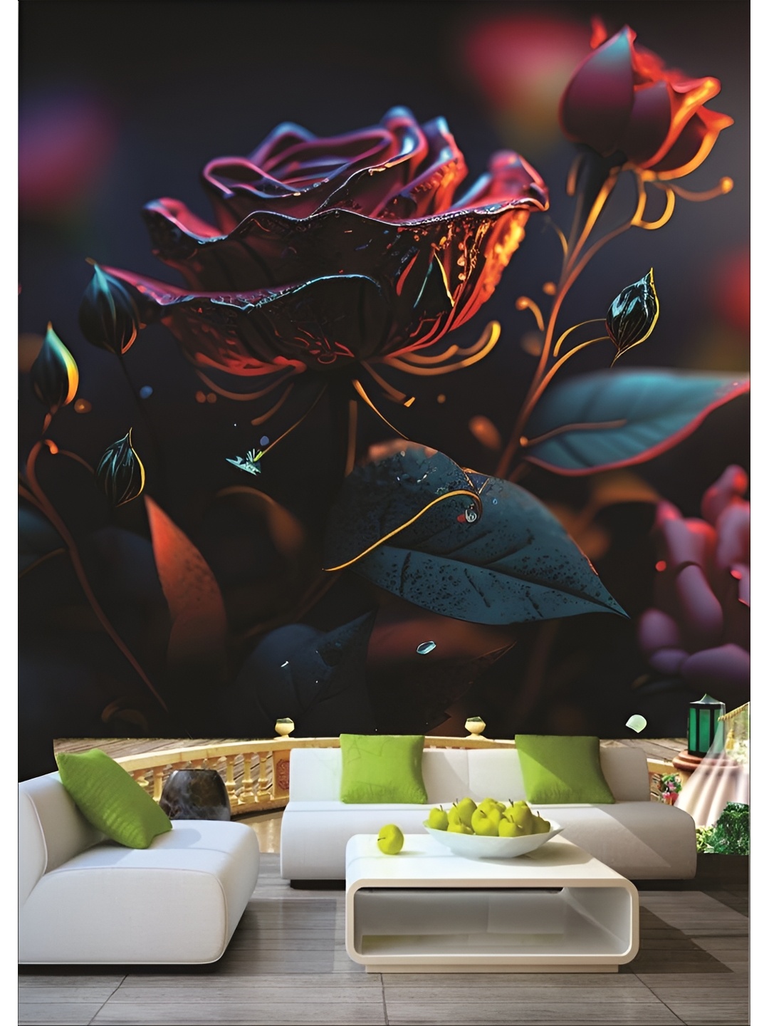 

Aura Black & Teal Printed Self-Adhesive Wall Sicker