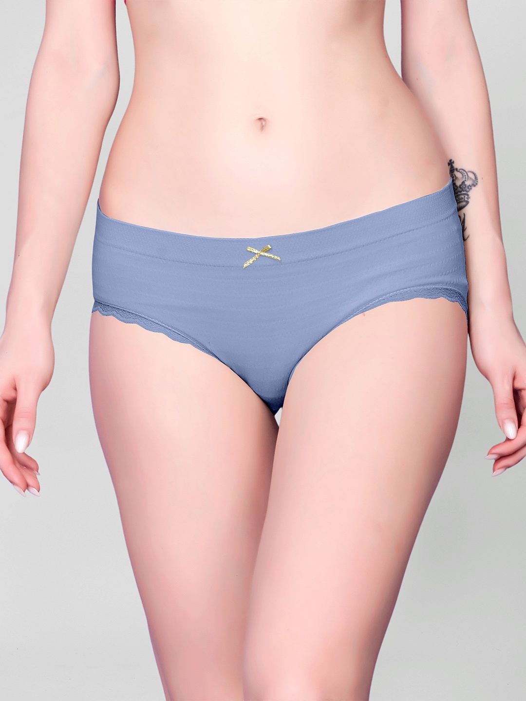 

Flenzy Mid-Rise Hipster Seamless Briefs GP108_BL, Blue