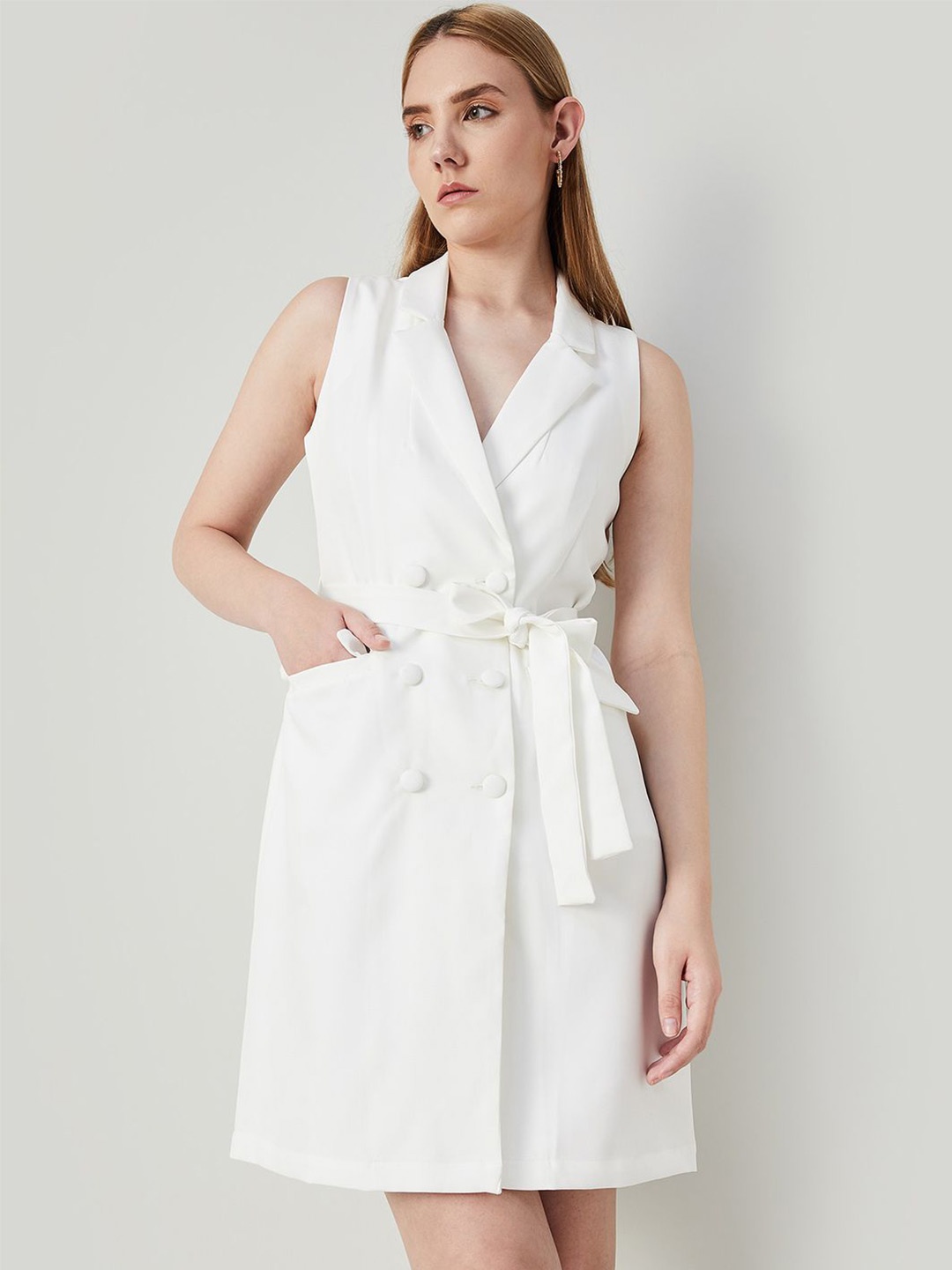 

CODE by Lifestyle Shirt Mini Dress, White