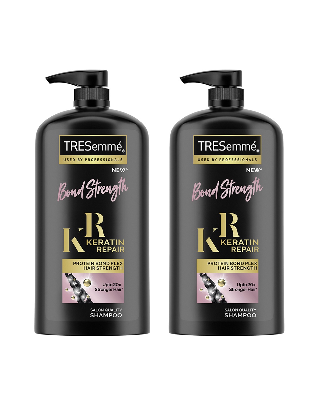

TRESemme Set of 2 Bond Strength Keratin Repair Protein Bond Plex Shampoo - 1L each, Black