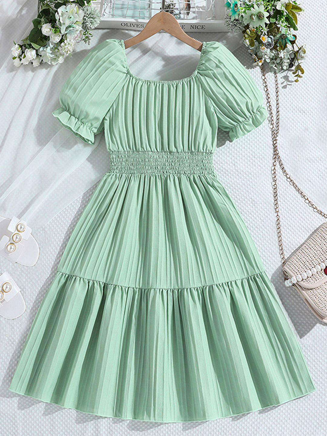 

INCLUD Fit & Flare Maxi Dress, Green