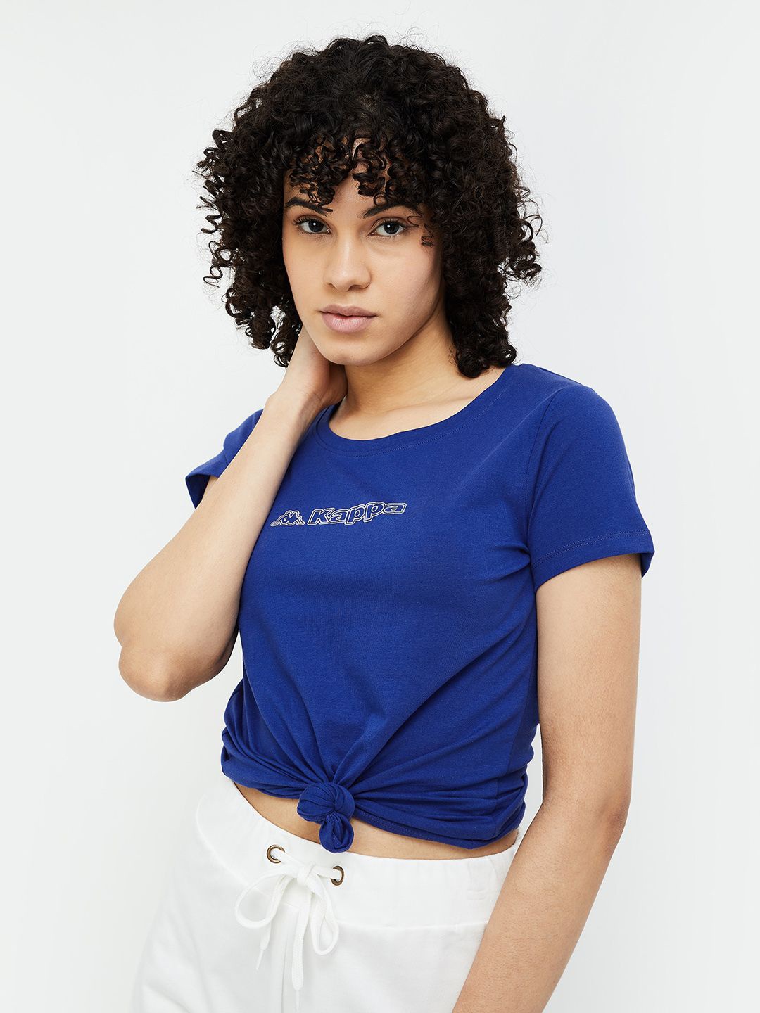 Kappa Women Typography T-shirt, Blue