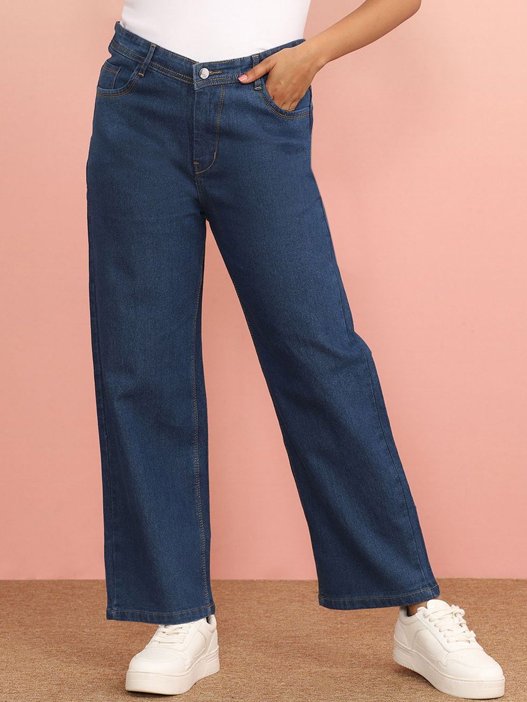 

BAESD Women Comfort High-Rise Jeans, Blue