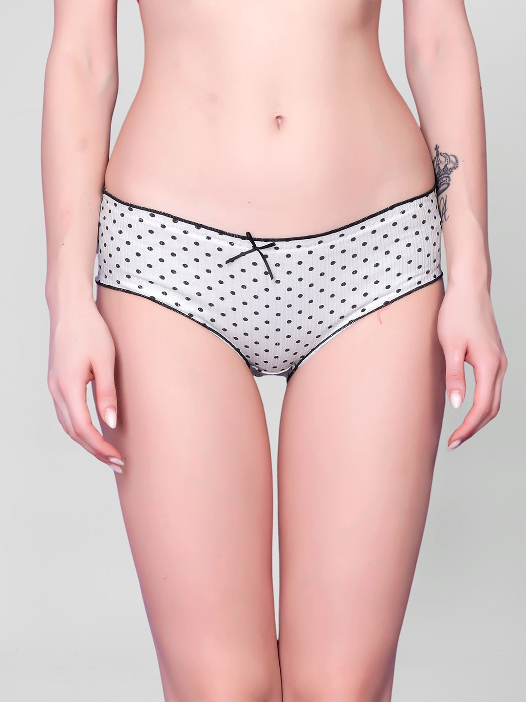 

Flenzy Mid-Rise Seemless Hipster Briefs- GP111_W, White