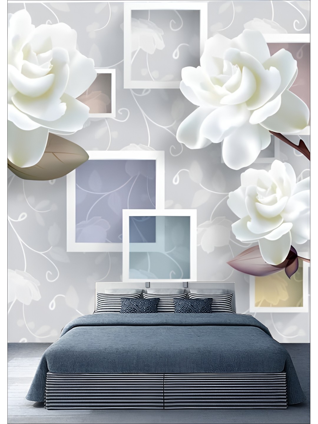 

Aura White 3D Printed Self Adhesive Wall Sticker