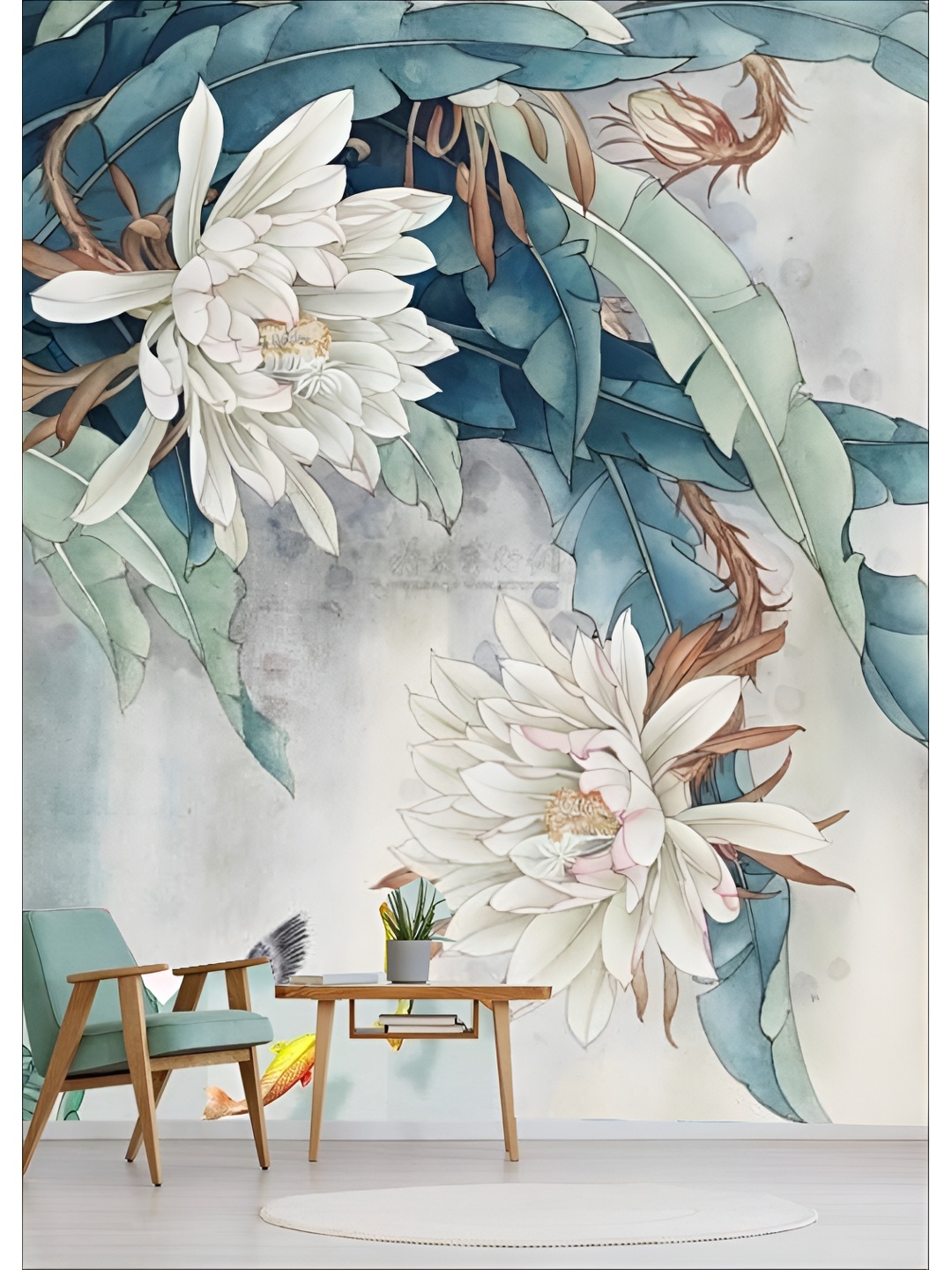 

Aura White & Green 3D Printed Self Adhesive Wall Sticker