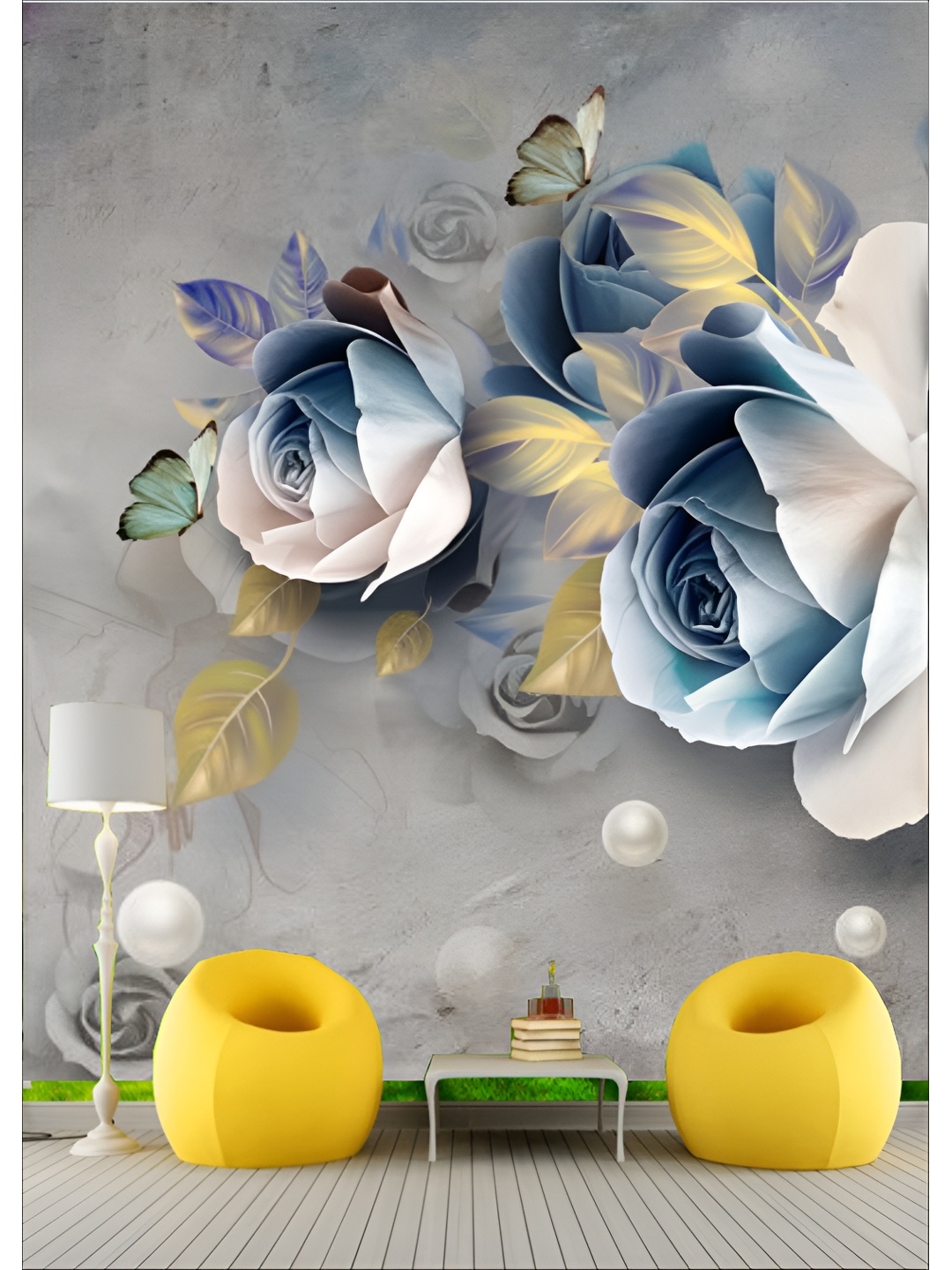 

Aura White & Blue Printed Self-Adhesive Wall Sicker