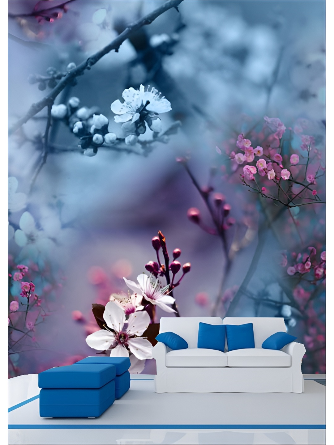 

Aura Blue Printed Self-Adhesive Wall Sicker