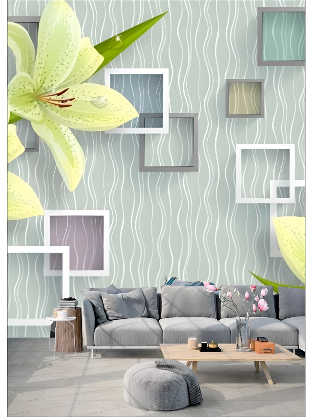 

Aura Teal & Green Printed Self-Adhesive Wall Sicker