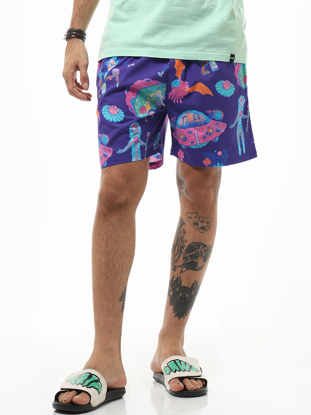 

Bewakoof Men All Over Printed Boxer, Blue