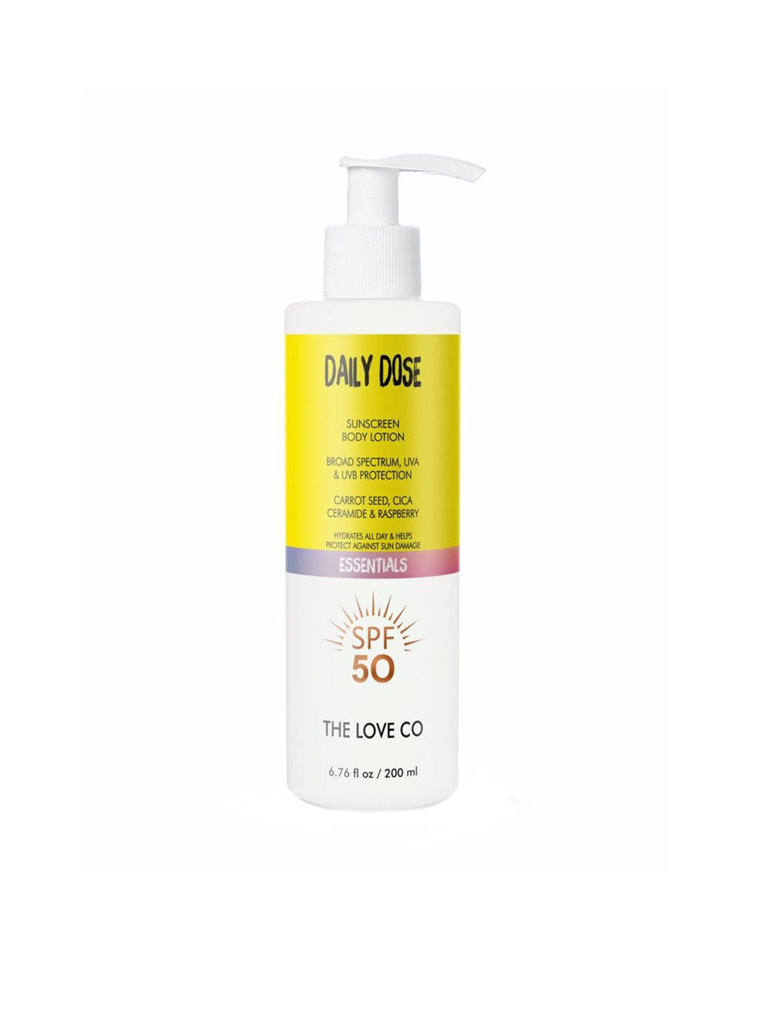 

The Love Co Daily Dose Sunscreen Body Lotion SPF 50 - 200ml, White