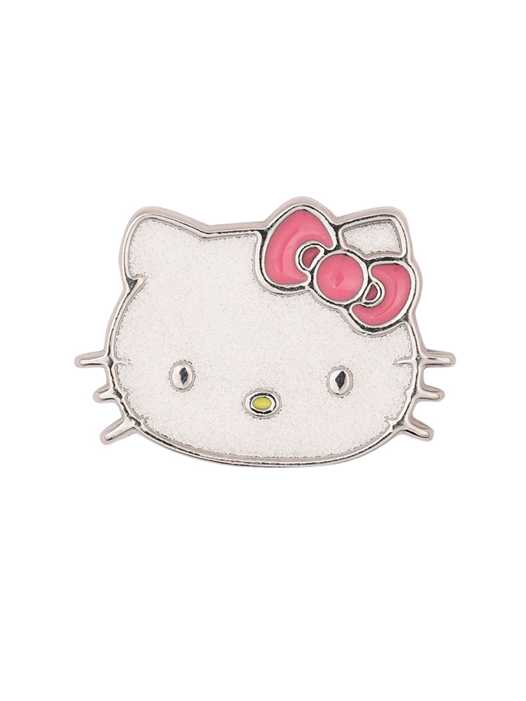 Crocs PVC Hello Kitty Glitter Cat Jibbitz, White